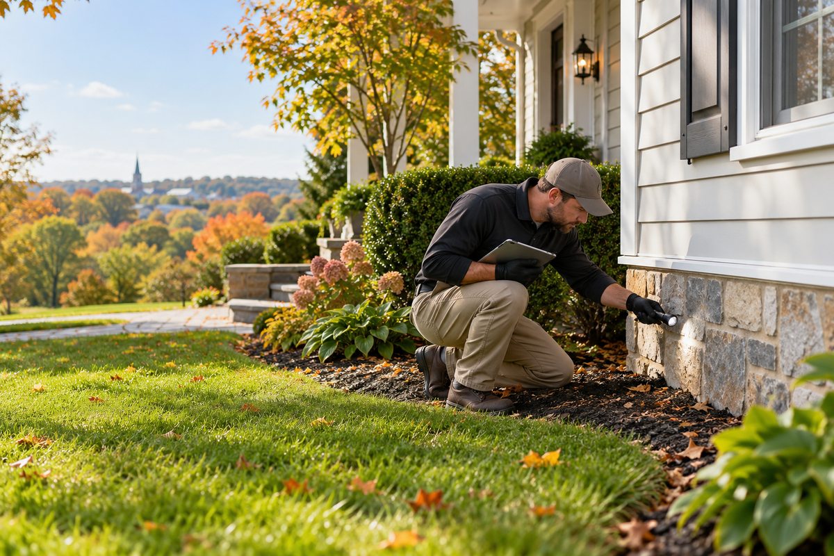 Illustrative service scene for Pest control in Frederick, MD